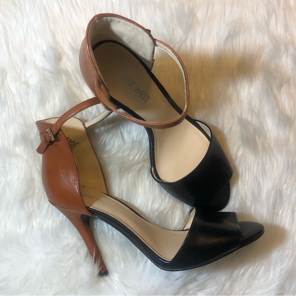 Nine West Shoes - Nine West  Acre Leather Black/Brown Heels 7.5M